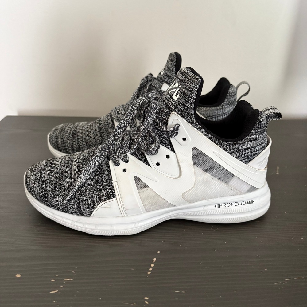 APL Athletic Propulsion Labs Ascend W 6.5 Black White Grey Knit Running Sneakers